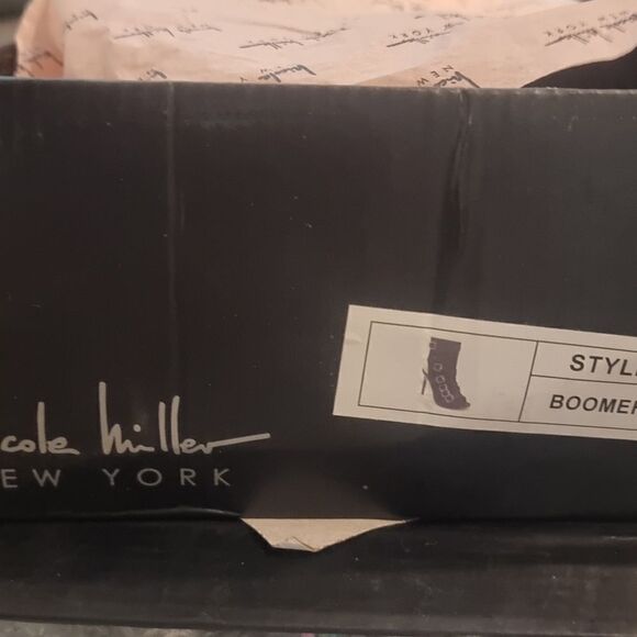 New Nicole Miller New York bootie buckle heels, sz 7.5, 8 available - Picture 7 of 8